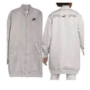 Nike Air ~ Therma Fit ~ Womens Bomber Style ~Long Loose fit Jacket~size L ~ NWT
